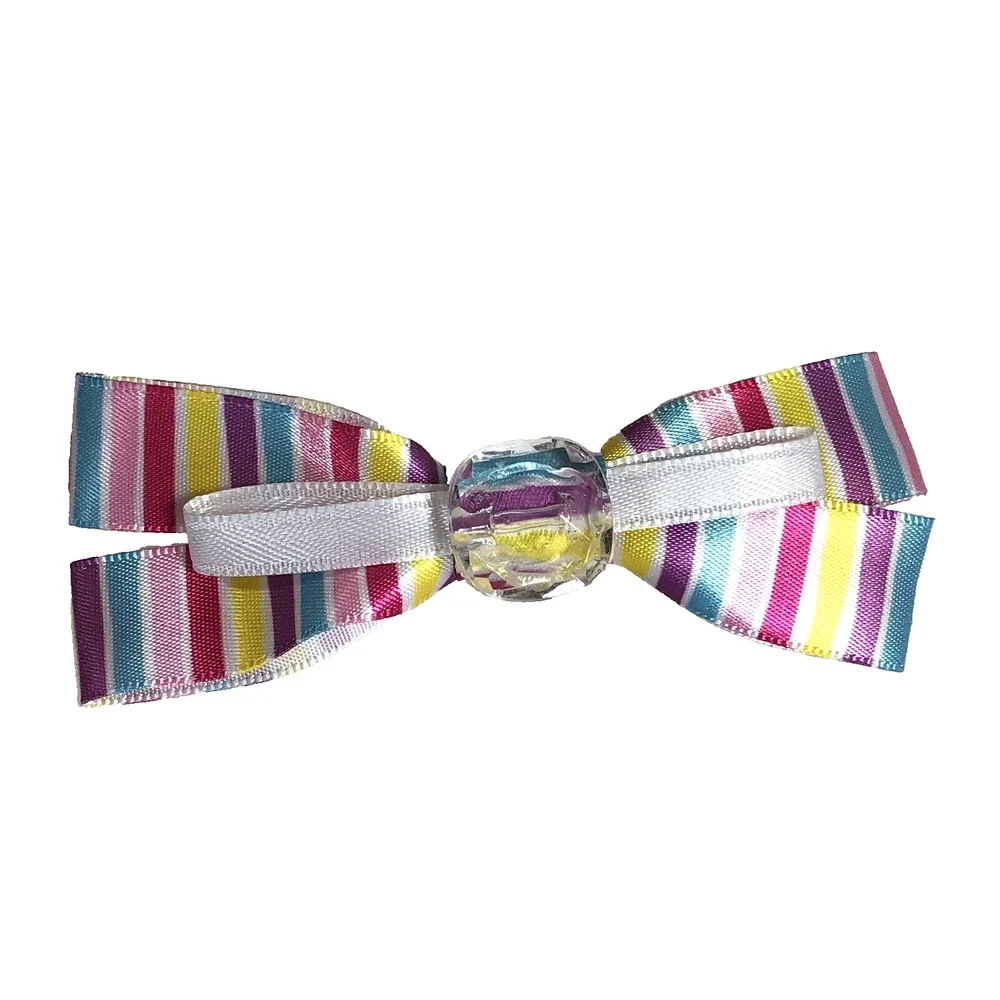 Rainbow Hair Clip Barrette Lot Ribbon Bow Knot Trendy New Coquette Stripes Pride